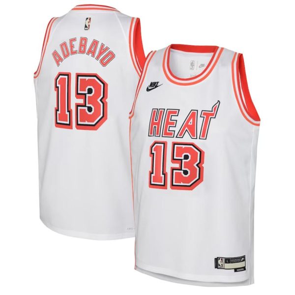 Miami Heat Trikot Nike Classic Edition Swingman – Benutzerdefinierte – Weiß – Bam Adebayo – Kinder