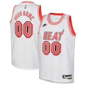 Miami Heat Trikot Nike Classic Edition Swingman – Benutzerdefinierte – WeißBlack – Kinder