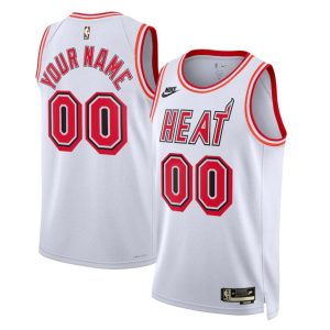 Miami Heat Trikot Nike Classic Edition Swingman – WeißBlack – Benutzerdefinierte