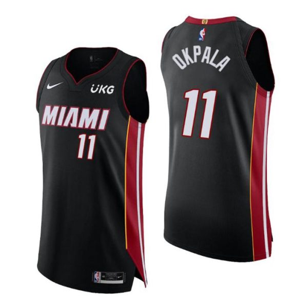 Miami Heat Trikot No. 11 KZ Okpala Authentic Icon Edition Schwarz