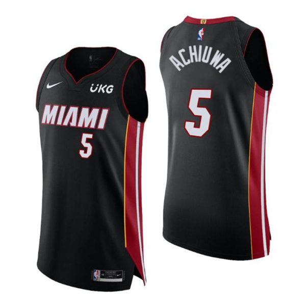 Miami Heat Trikot No. 5 Precious Achiuwa Authentic Icon Edition Schwarz