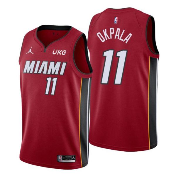 Miami Heat Trikot Statement Edition #11 KZ Okpala Rot