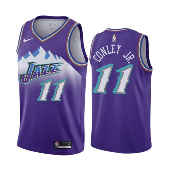 Mike Conley JR 11 Utah Jazz Trikot Nike Lila Version Classic Edition 2022-23 Swingman Herren