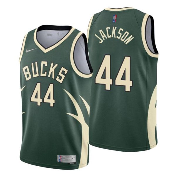 Milwaukee Bucks Trikot Earned Edition Justin Jackson No. 44 Grün Swingman