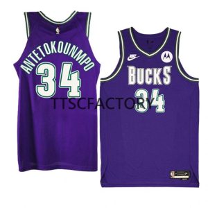 Milwaukee Bucks Trikot Giannis Antetokounmpo 34 Nike 2022-23 Classic Edition Lila Herren Swingman