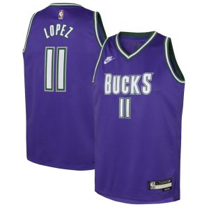 Milwaukee Bucks Trikot Nike Classic Edition Swingman – Lila – Brook Lopez – Kinder