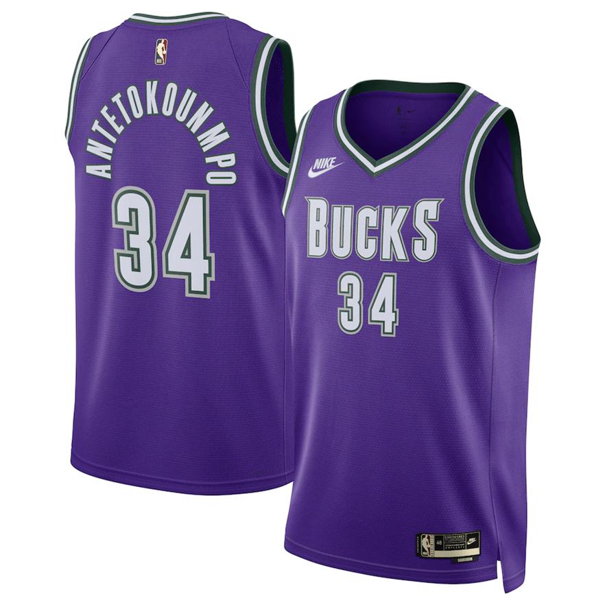 Milwaukee Bucks Trikot Nike Classic Edition Swingman – Lila – Giannis Antetokounmpo