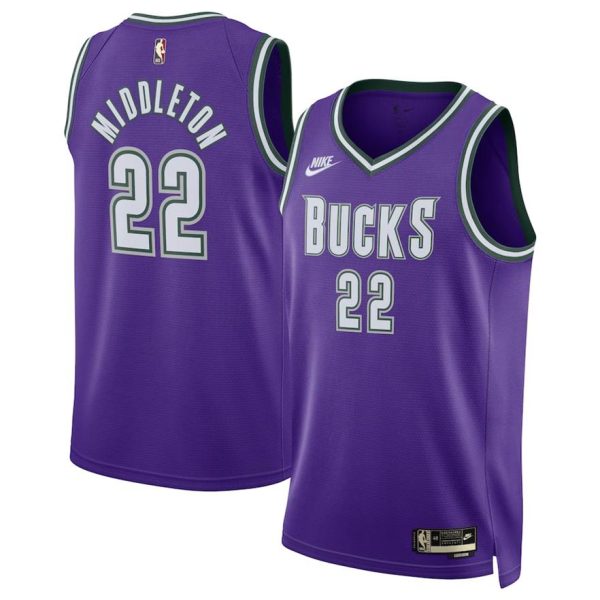 Milwaukee Bucks Trikot Nike Classic Edition Swingman – Lila – Khris Middleton