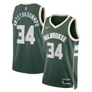 Milwaukee Bucks Trikot Nike Icon Edition Swingman – Grün – Giannis Antetokounmpo