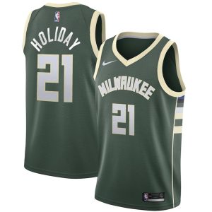 Milwaukee Bucks Trikot Nike Icon Swingman – Grün – Jrue Holiday – Herren