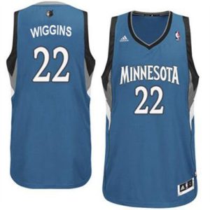 Minnesota Timberwolves Trikot #22 Andrew Wiggins Revolution 30 Swingman Road Blau