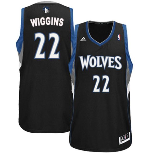 Minnesota Timberwolves Trikot #22 Andrew Wiggins Revolution 30 Swingman Schwarz