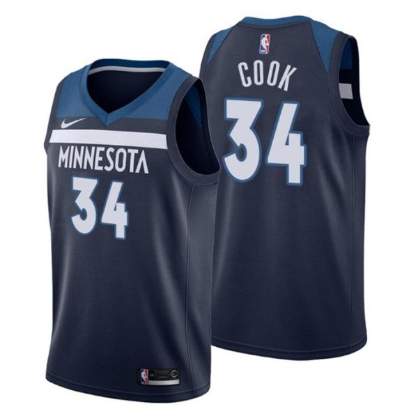 Minnesota Timberwolves Trikot Icon Edition Tyler Cook 34 Navy