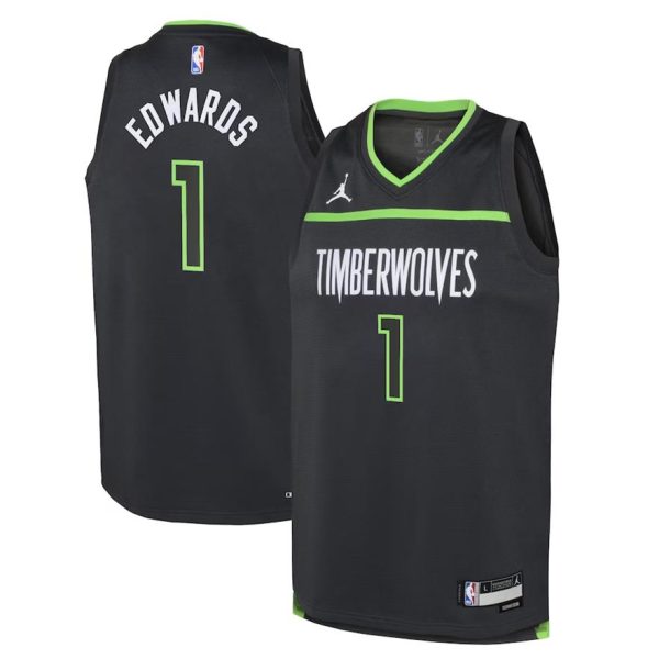 Minnesota Timberwolves Trikot Jordan Statement Edition Swingman 22 – Grau – Anthony Edwards – Kinder