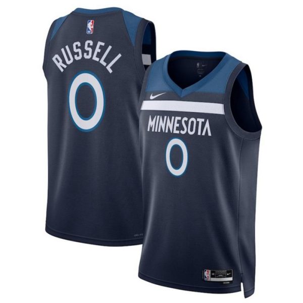 Minnesota Timberwolves Trikot Nike Icon Edition 2022-23 Swingman Navy Version D Angelo Russell Herren