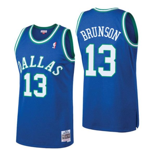 Mitchell & Ness Herren Dallas Mavericks Trikot #13 Jalen Brunson Royal Hardwood Classic Swingman