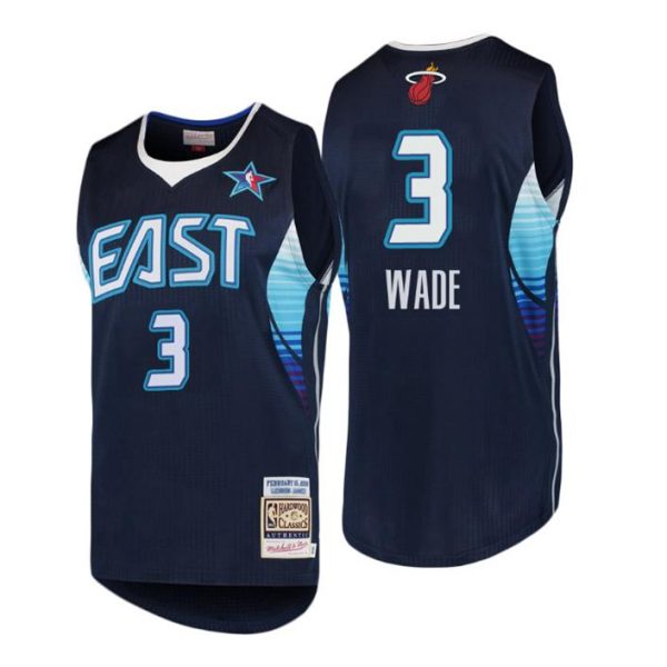 Mitchell & Ness Herren Miami Heat Trikot #3 Dwyane Wade 2009 NBA All-Star Trikot Navy Swingman