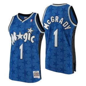 Mitchell & Ness Herren Orlando Magic Trikot #1 Tracy McGrady Blau 2001-02 Hardwood Classics Swingman