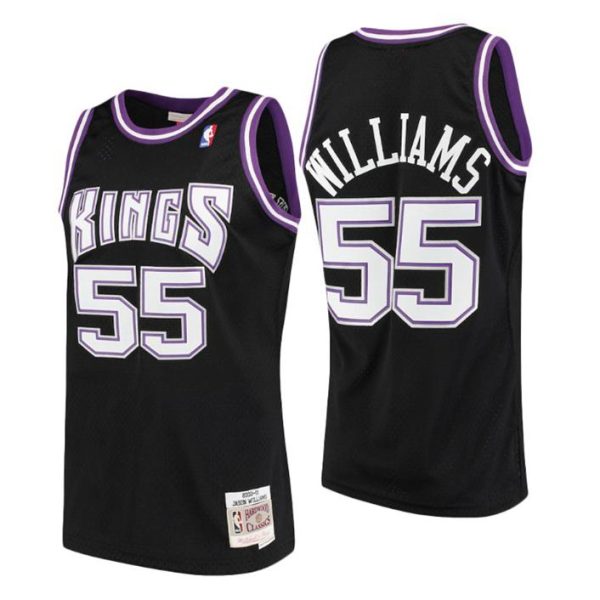 Mitchell & Ness Herren Sacramento Kings Trikot #55 Jason Williams Schwarz 2000-01 Hardwood Classics Swingman