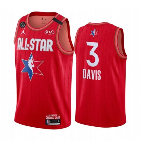 NBA Los Angeles Lakers Trikot Anthony Davis 3 2020 All-Star Trikot Jordan Brand Rot Swingman – Herren