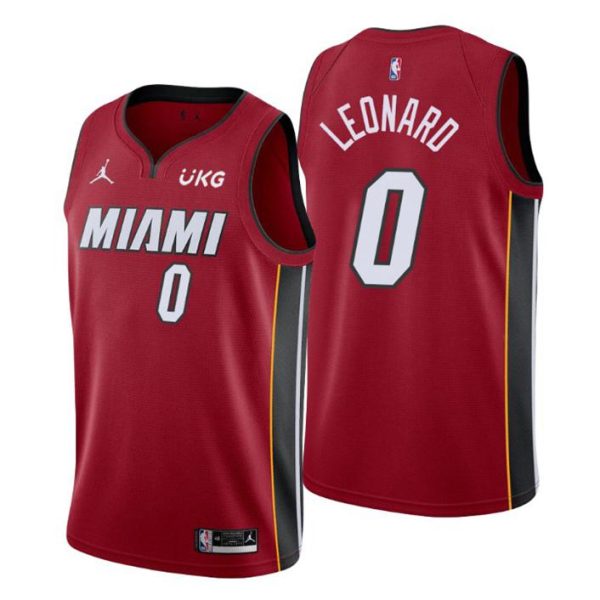 NO. 0 Meyers Leonard Miami Heat Trikot Swingman Rot Statement Edition