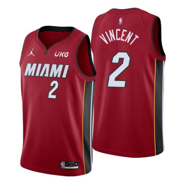 NO. 2 Gabe Vincent Miami Heat Trikot Swingman Rot Statement Edition