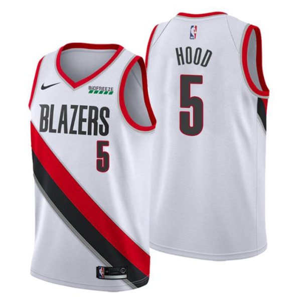 NO. 5 Rodney Hood Portland Trail Blazers Trikot Swingman Weiß Association Edition