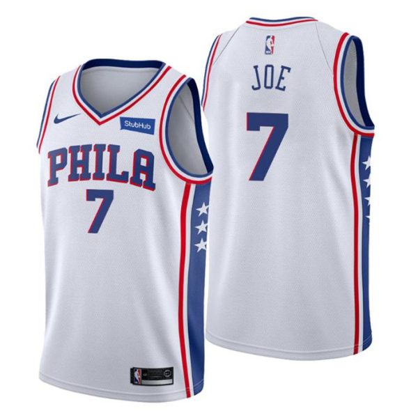 NO. 7 Isaiah Joe Philadelphia 76ers Trikot Swingman Weiß Association Edition