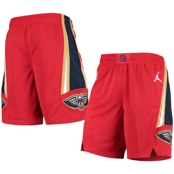 New Orleans Pelicans Jordan Brand RotNavy 202021 Association Edition Performance Swingman Shorts