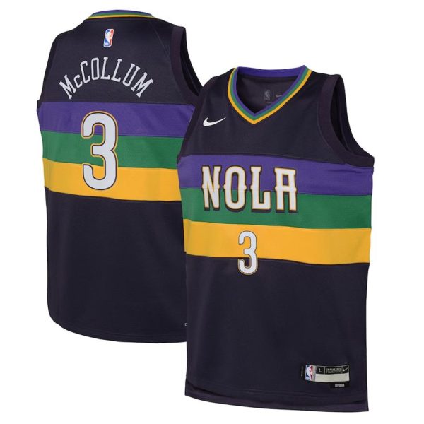 New Orleans Pelicans Trikot Nike City Edition Swingman 22 – Lila – C.J. McCollum – Kinder