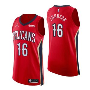 New Orleans Pelicans Trikot No. 16 James Johnson Authentic Rot