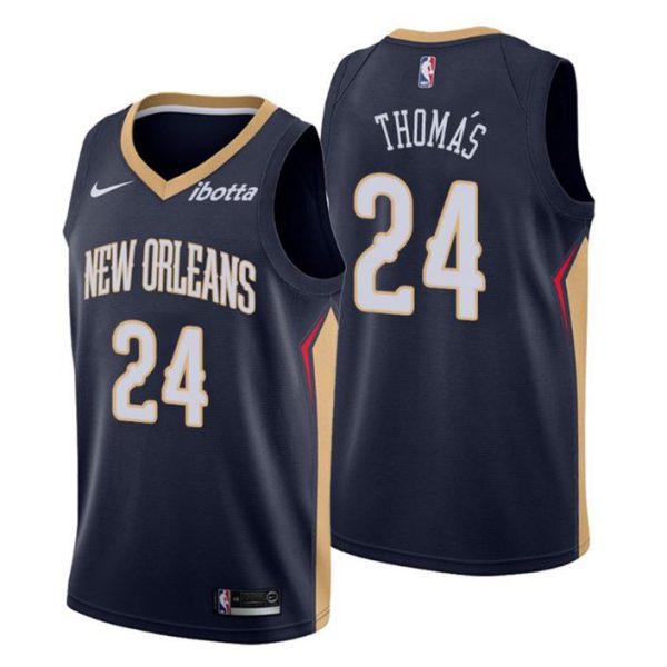 New Orleans Pelicans Trikot No. 24 Isaiah Thomas Navy Swingman Icon Edition