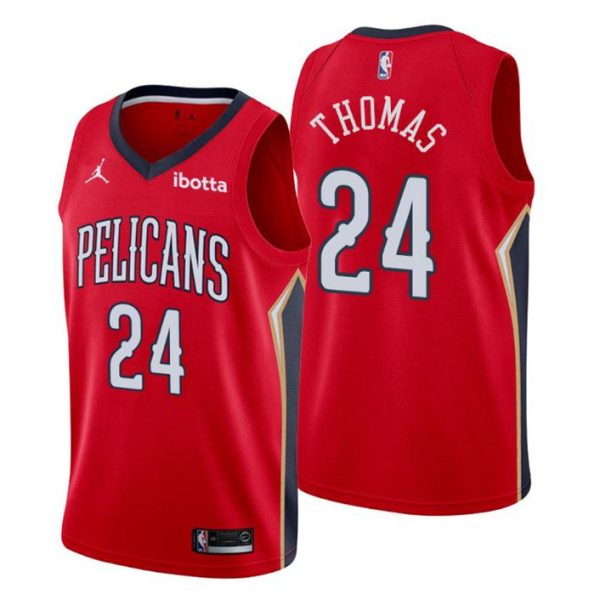 New Orleans Pelicans Trikot No. 24 Isaiah Thomas Rot Swingman Statement Edition