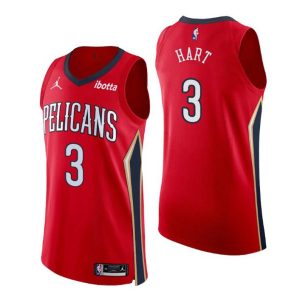 New Orleans Pelicans Trikot No. 3 Josh Hart Authentic Rot