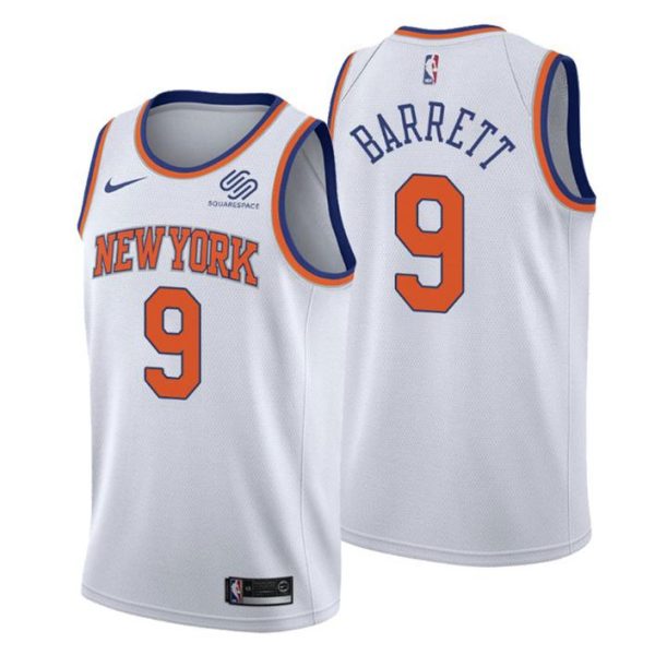 New York Knicks Trikot No. 9 RJ Barrett Weiß Swingman Association Edition