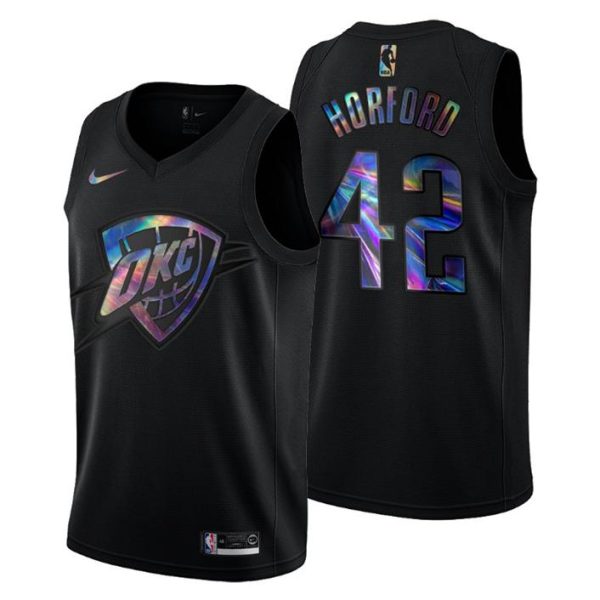 Oklahoma City Thunder Trikot Al Horford #42 Iridescent Holographic Schwarz