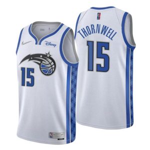 Orlando Magic Trikot Earned Edition #15 Sindarius Thornwell Weiß Swingman