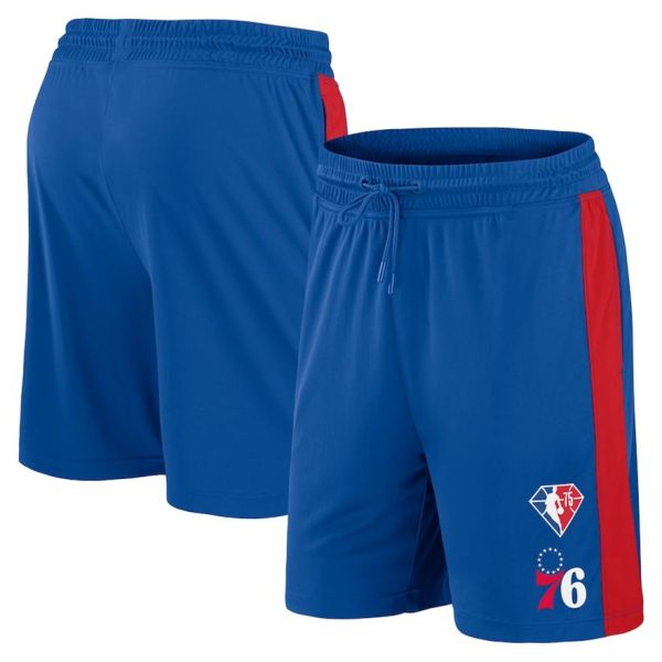 Philadelphia 76ers Fanatics Branded 75th Anniversary Downtown Performance Practice Shorts – Royal