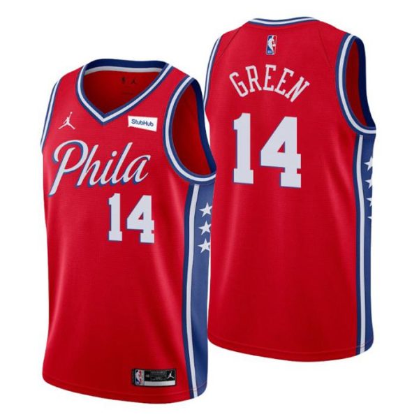 Philadelphia 76ers Trikot #14 Danny Grün Swingman Rot Statement Edition 2021