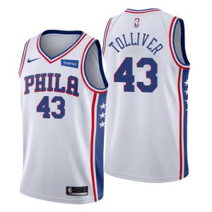 Philadelphia 76ers Trikot Association Edition Anthony Tolliver No. 43 Weiß Swingman