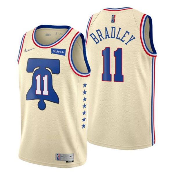 Philadelphia 76ers Trikot Earned Edition Cream NO. 11 Tony Bradley Swingman