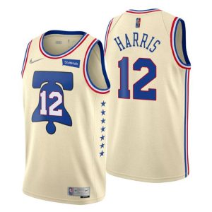 Philadelphia 76ers Trikot Earned Edition Cream NO. 12 Tobias Harris Swingman