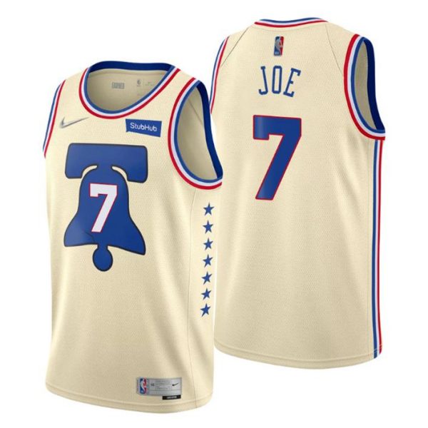 Philadelphia 76ers Trikot Earned Edition Cream NO. 7 Isaiah Joe Swingman