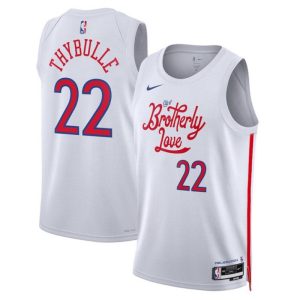 Philadelphia 76ers Trikot Nike City Edition 2022-23 Swingman Weiß Version Matisse Thybulle 22 Herren