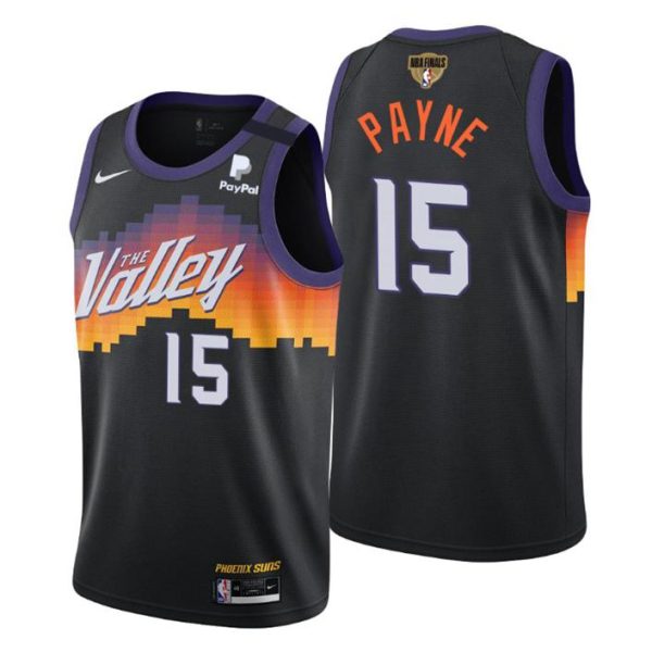 Phoenix Suns Trikot 2021 NBA Finals #15 Cameron Payne Schwarz City Edition Swingman