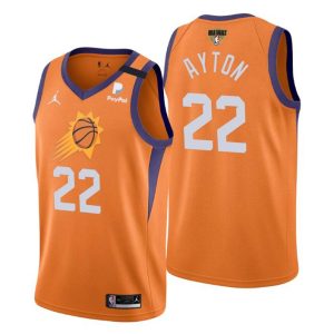 Phoenix Suns Trikot 2021 NBA Finals #22 Deandre Ayton Orange Statement Edition Swingman