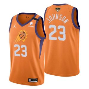 Phoenix Suns Trikot 2021 NBA Finals #23 Cameron Johnson Orange Statement Edition Swingman