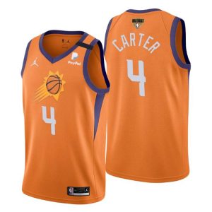 Phoenix Suns Trikot 2021 NBA Finals #4 Jevon Carter Orange Statement Edition Swingman