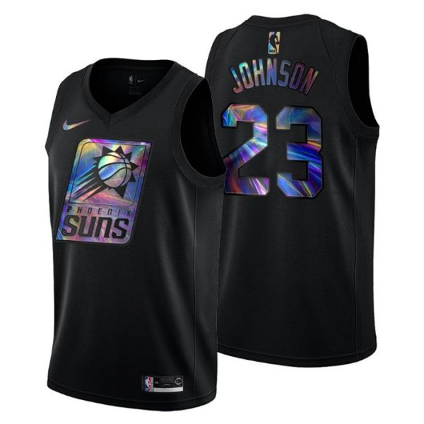 Phoenix Suns Trikot Cameron Johnson #23 Iridescent Holographic Schwarz