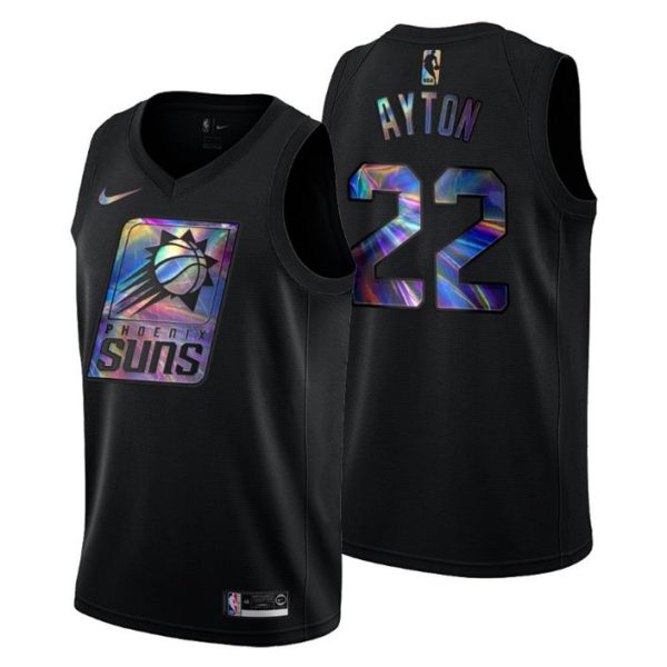 Phoenix Suns Trikot Deandre Ayton #22 Iridescent Holographic Schwarz